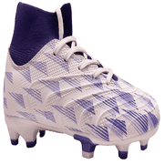 PatPat Kids Soccer Cleats Youth High Top Outdoor Firm Ground and Turf Football Training Shoes for Big Kid,Pink/Purple Size 5