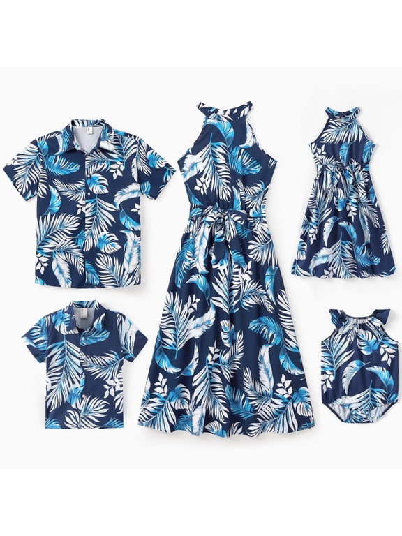 Mens Shirts Short-sleeve Button-Up Dress Shirts Tropical Casual Beach Shirts for Men Couple Matching Outfits