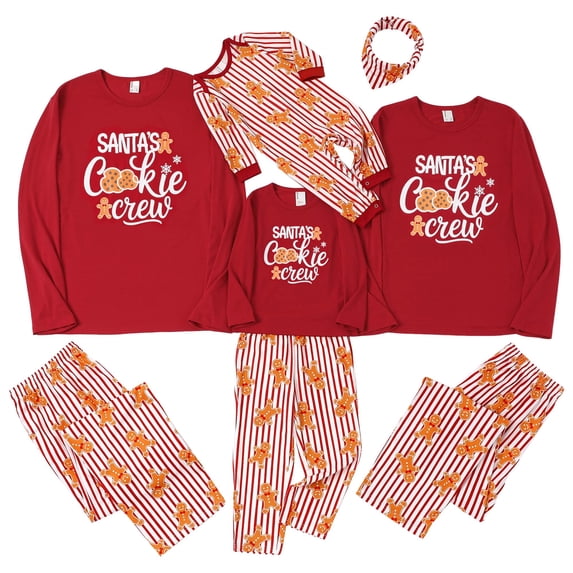 PatPat Christmas Pajamas for Men Family Matching 2 Pieces PJs Set Letter Prints Top & Striped Pants Holiday Sleepwear with Socks, Burgundy, XL