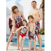 PATPAT Mens Swim Trunks Family Matching Swimwear Quick Dry Bathing Suit Board Shorts Beach Swimsuits,M-2XL