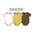 thumbnail image 1 of PatPat Baby Romper Bodysuits Modal Morandi Short Sleeve for Boys and Girls Newborn Infant Clothes 4 Pack 3-6 Months, 1 of 7