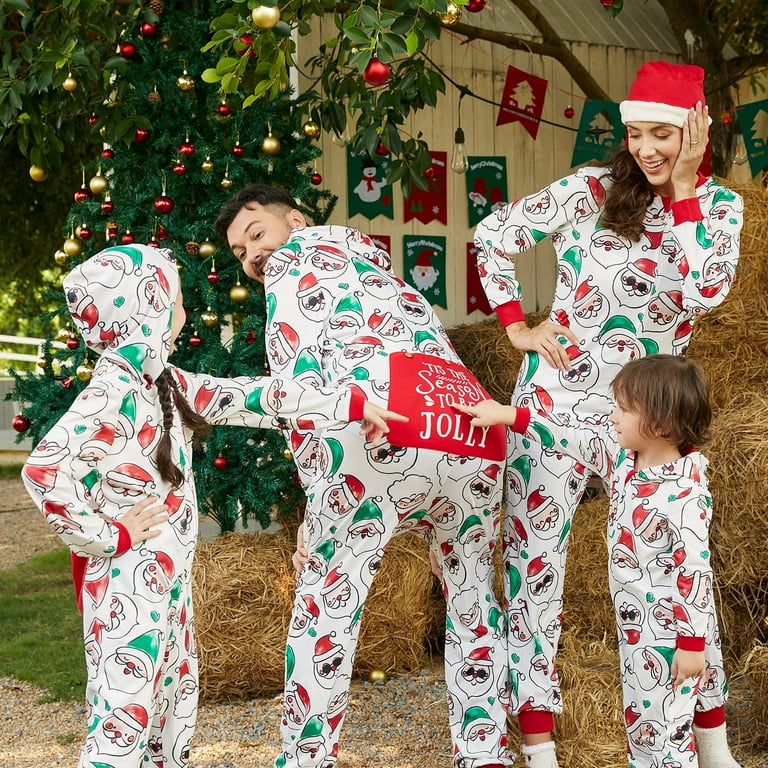 PatPat Xmas Onesie Outfit: Holiday PJs Set, Cute Family Matching