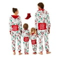 thumbnail image 1 of PatPat Christmas Family Matching Pajamas Holiday Couple Onesies for Women Allover Santa Claus Print Long Sleeve Hooded Zipper One Piece Pjs with Socks, L, 1 of 17