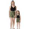 thumbnail image 1 of PatPat Mother's Day 100% Cotton Ribbed and Solid Splicing Sleeveless Belted Romper for Mom and Me, Girl Jumpsuits, 1 of 10
