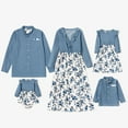 thumbnail image 1 of PatPat Mother's Father's Day Family Matching Floral Flounce Tank Long Sleeve Dresses and Denim Tops for Kids Girl Women Men Mosaic Cotton, 1 of 9