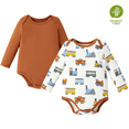 thumbnail image 1 of PatPat Newborn Baby Boy Clothes Baby Bodysuits Romper with Bamboo Viscose Short Sleeve Boys Newborn Infant Clothes 2Pack 12-18 Months, 1 of 11