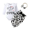 thumbnail image 1 of PatPat Newborn Baby Girl Clothes Long Sleeve Romper Bodysuit and Pants Outfit Set, 0-3 Months, 1 of 10