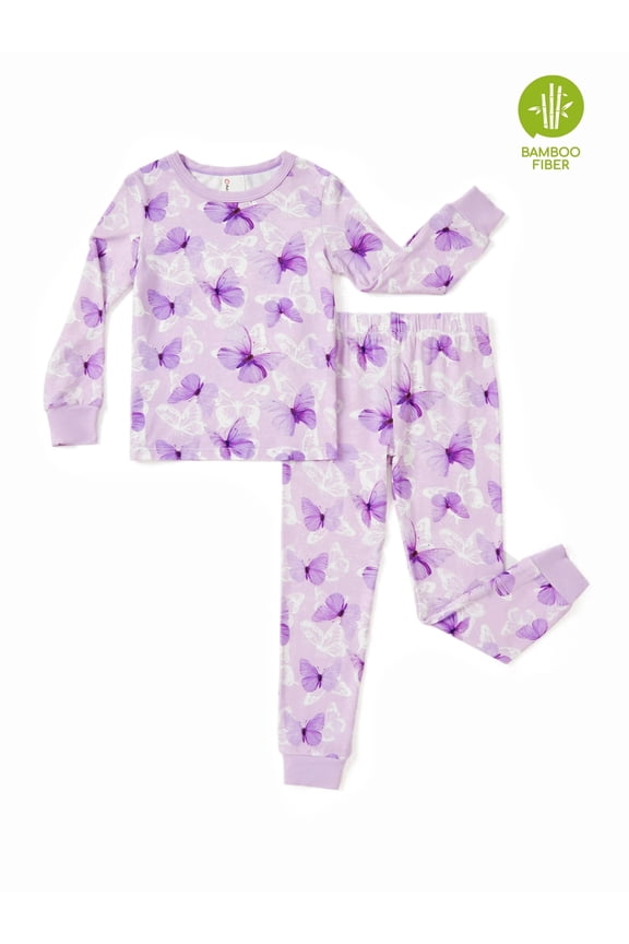 Girls Pajama Set Toddler Girls Clothes Viscose from Bamboo Pajamas Snug Fit Pj Set Kids 2-Piece Sleepwear Fall Pajamas Sizes 2-6 Years