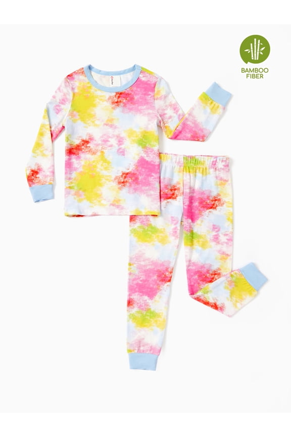 Girls Pajama Set Toddler Girls Clothes Viscose from Bamboo Pajamas Snug Fit Pj Set Kids 2-Piece Sleepwear Fall Pajamas Sizes 2-6 Years