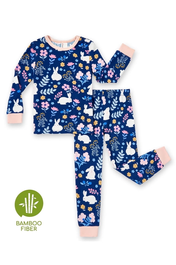 Girls Pajama Set Toddler Girls Clothes Viscose from Bamboo Pajamas Snug Fit Pj Set Kids 2-Piece Sleepwear Fall Pajamas Sizes 2-6 Years