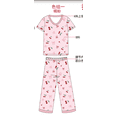 thumbnail image 1 of PatPat Pajamas for Womens Two Piece Sets Short Sleeve Top and Capri Pants Floral Prints Ladies Lounge Sets Sleepwear, Coral Pink, M, 1 of 2