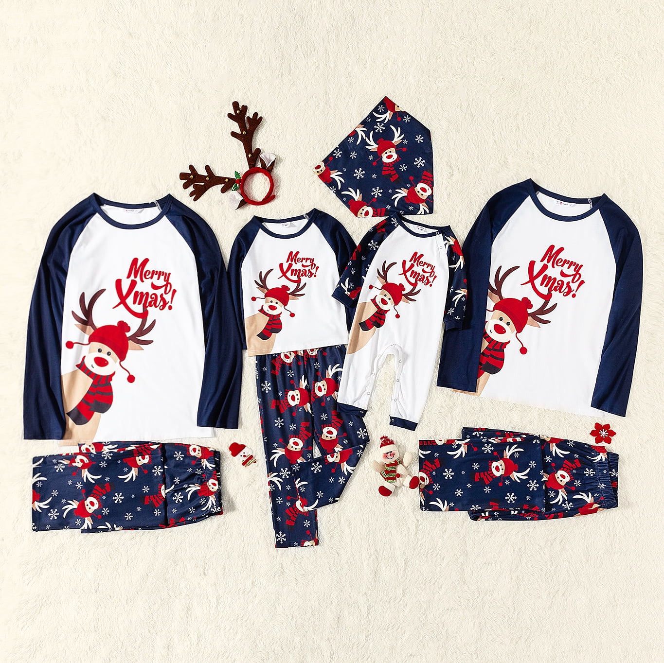 PatPat Pet Christmas Pajamas Set Matching Family Pajamas Sleepwear, 2 ...