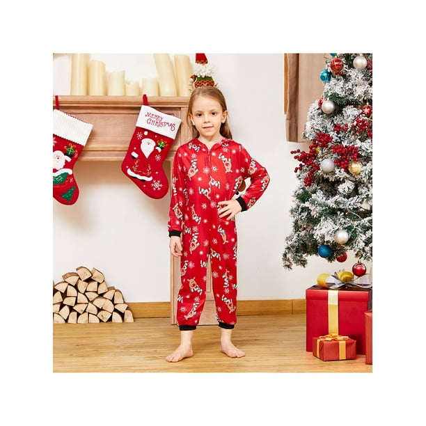 PatPat Reindeer Christmas Family Matching Pajama for Family,Size Baby