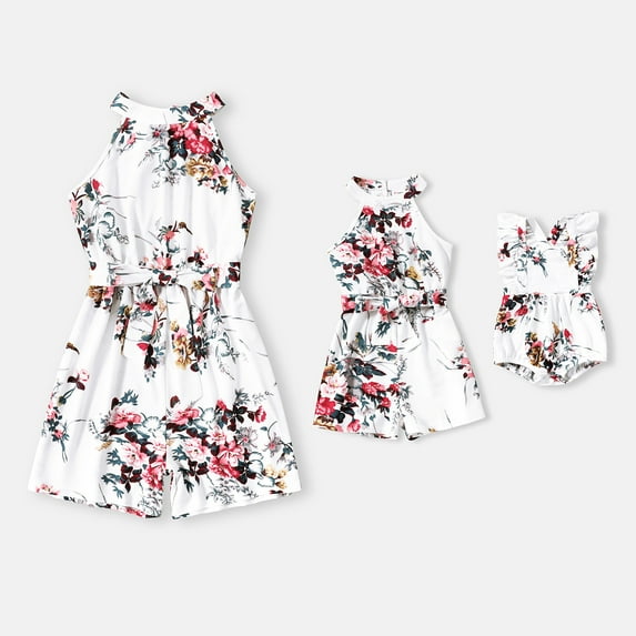 PatPat Rompers for Women Romper Mommy and Me Summer Romper Family Matching Outfits, Girl Rompers