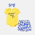 thumbnail image 1 of PatPat Short-Sleeve Romper And Bloomer Shorts with Headband Floral Print, Casual (Infant), 1 of 6