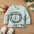 thumbnail image 1 of PatPat Toddler Boys Girls Sweatshirts & Hoodies Animal Graphic Tees, Light Blue, 5-6 Years, 1 of 7