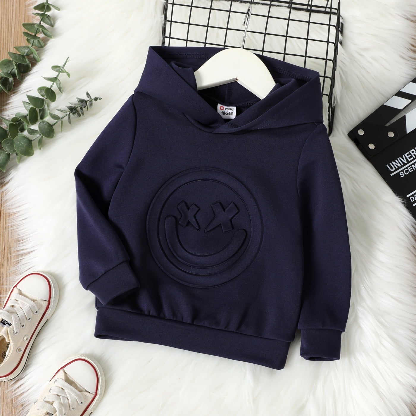PatPat Toddler Boy and Girl Hoodie Sweatshirts Long Sleeve Solid Color