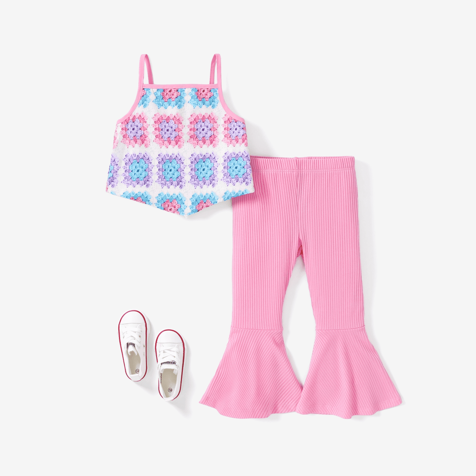 PATPAT Toddler Girls 2-Piece Sweatsuit - Ruffle Shoulder Pullover & Leggings Outfit 3T-12T