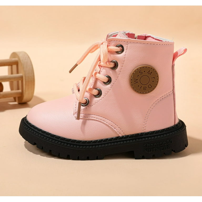 Pink and white duck boots sale