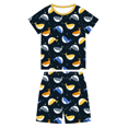 thumbnail image 1 of PatPat Toddler Pajamas Viscose from Bamboo Boys Snug Fit Pajamas Kids Short Sleeve Graphic Top & Pj Pants Breathable Sleepwear Sets, Black, 3T, 1 of 2