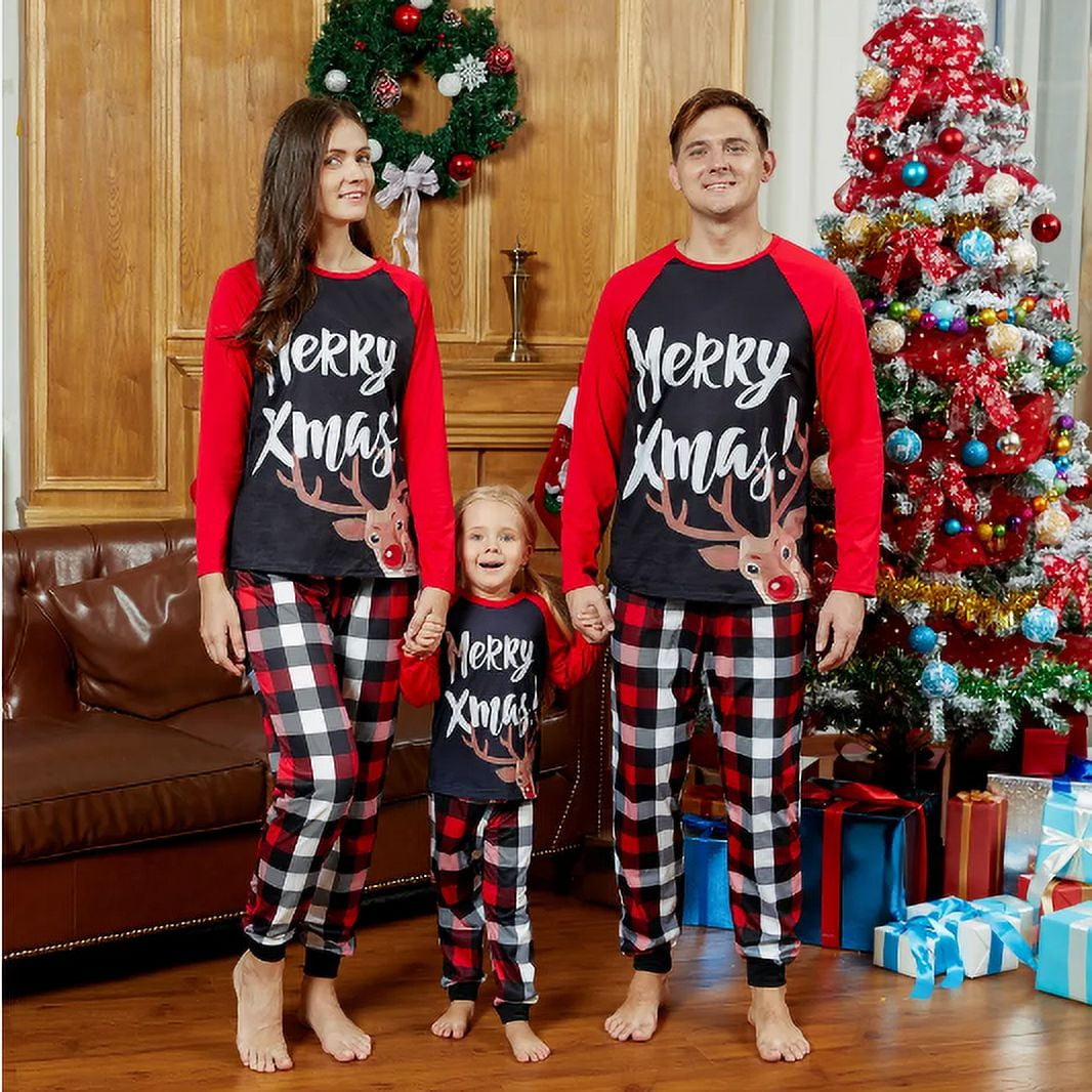 PatPat Toddler Unisex Christmas Pajamas Set Matching Family