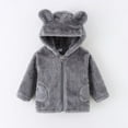 PatPat Toddler Winter Coat Jackets for Girls Boys Bear Ear Zipper Fleece Winter Warm Hooded