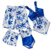 PatPat Boys Swim Trunks Tropical Swim Shorts Family Matching Swimsuits for Women Men Girls Boys