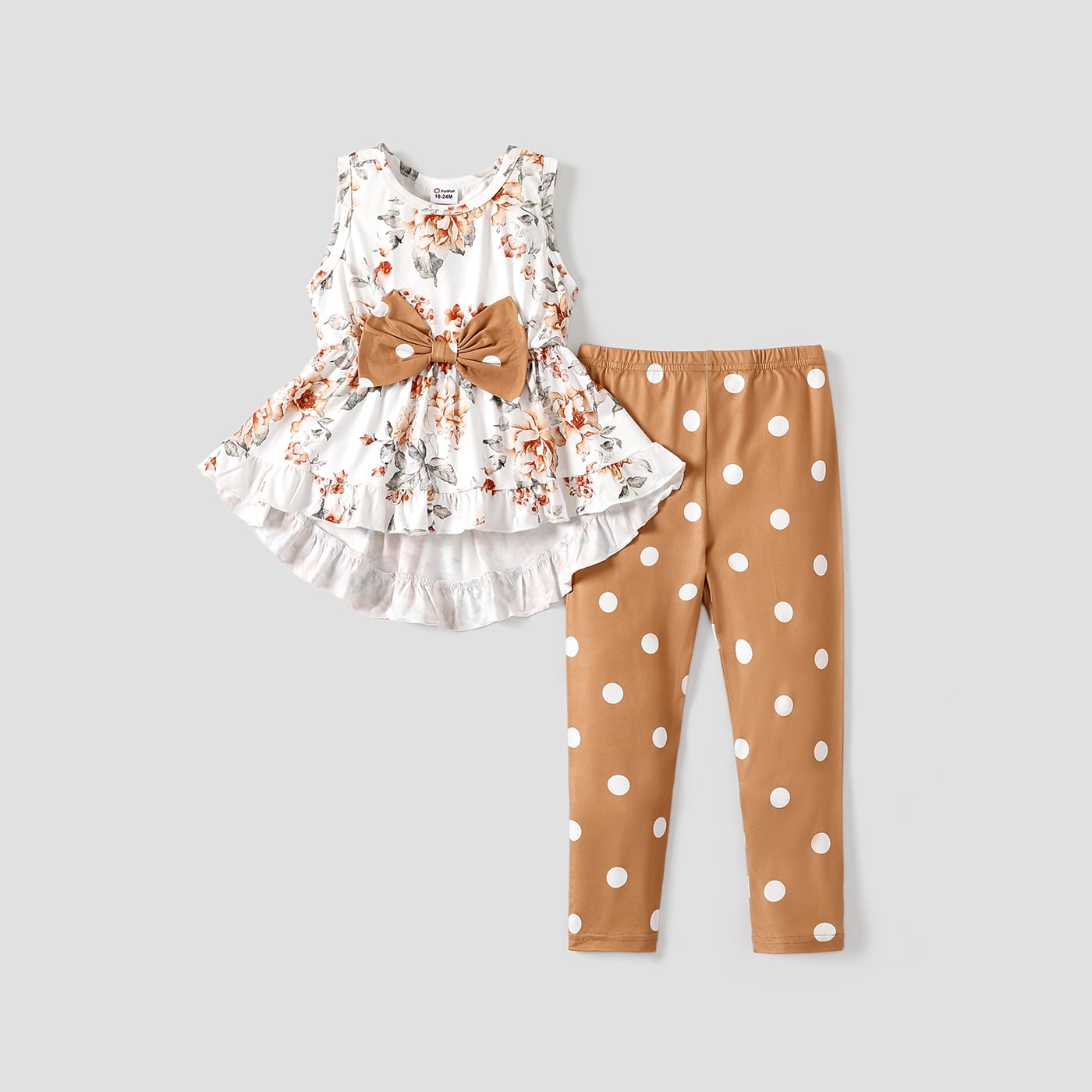 Girl's 3-Piece Outfit Set - Sleeveless Top, Floral Ruffle Skirt & Cardigan (Toddler To Kids Sizes)