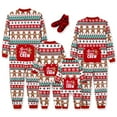 thumbnail image 1 of PatPat Womens Pajamas Matching Family Christmas Pajamas One Piece Long Sleeve Gingerbread PJs Sleepwear Loungewear for Couples with Socks Women XL, 1 of 14