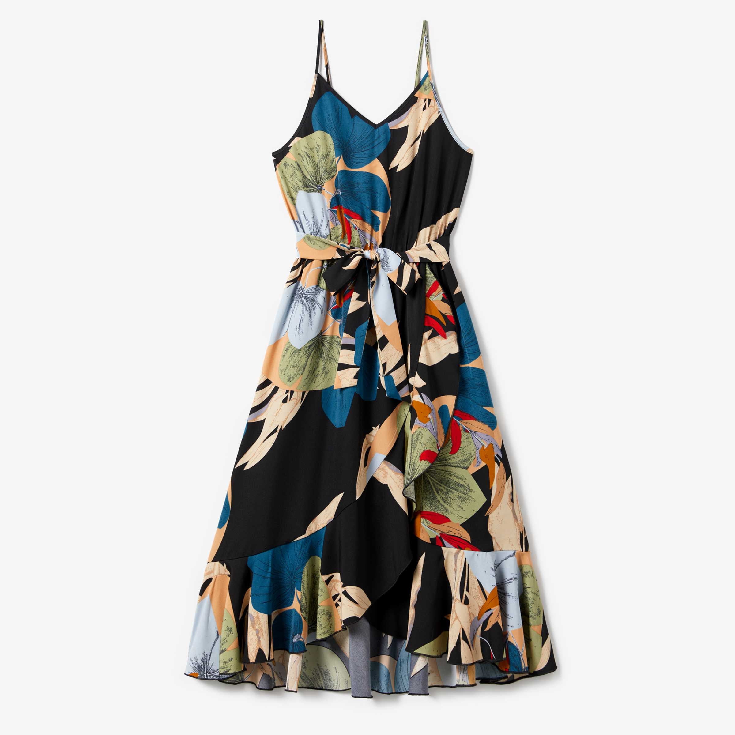 Women Summer Dress Black Floral Dress for Beach Vocation Wedding Prom Party Casual Maxi Sun Dress,S-XL