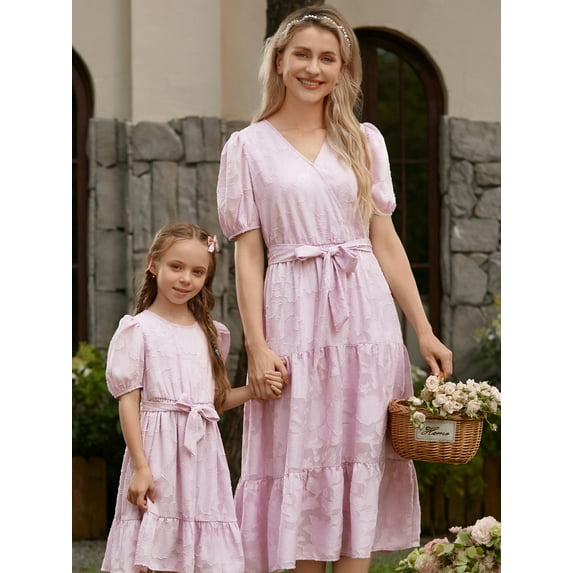 PatPat Womens Dresses Mommy and Me Vacation Outfits Pink Wedding Guest Dresses Maxi Sleeveless Casual Summer Dresses for Women,S-XL