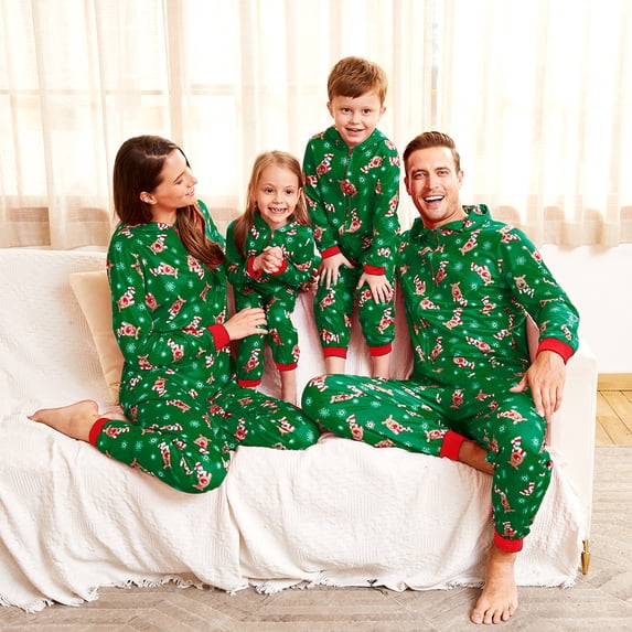 PatPat Womens Pajamas Christmas Family Pjs Matching Set Reindeer Costume Lounge Set Sleep Union Suit One Piece