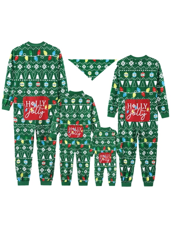Christmas Matching Family Pajamas for Women One Piece Long Sleeve Adult PJs for Couples Holiday Lights Loungewear with Socks, Black, XL