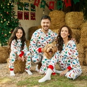 PatPat Womens Pajamas Merry Christmas Family Pjs Matching Set Dinosaur Costume Lounge Set Sleep Union Suit One Piece