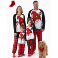 thumbnail image 1 of PatPat Womens Christmas Pajamas Family Matching 2 Piece Set Long Sleeve Santas Top and Red Plaid Pants Loungewear Set Holiday Gift PJs with Socks Women M, 1 of 18