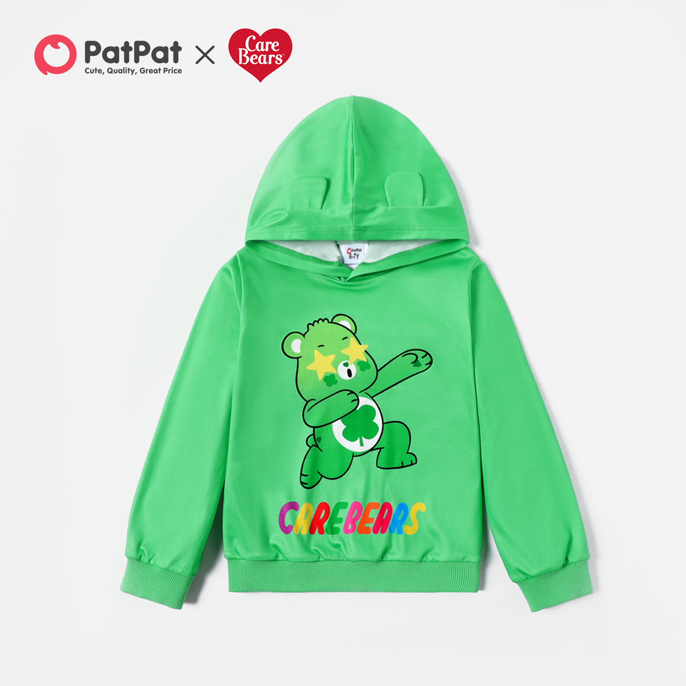 PatPat X Care Bears Kids Graphic Basic Pullover Hoodie,Tween Teen Girls