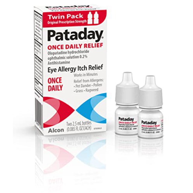Pataday Once Daily Eye Care Allergy Relief Eye Drops, Twin Pack