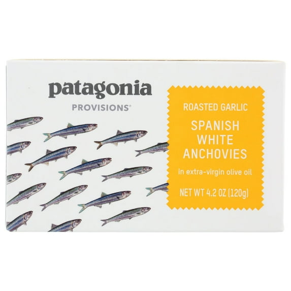 Patagonia Provisions KHRM00382363 4.2 oz Roasted Garlic Spanish White Anchovies
