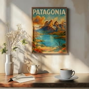 Patagonia Torres Del Paine Mountains Nature Landscape Vibrant Scenic Travel Decor Unframed Paper Print