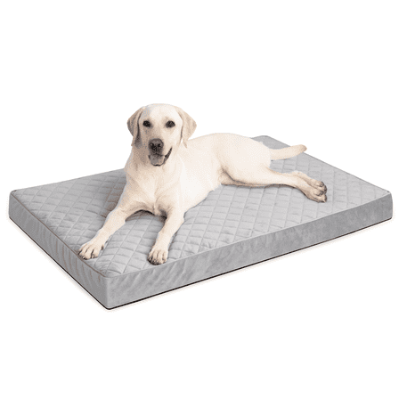 KSIIA 35" Waterproof Orthopedic Dog Bed for Large Dogs Orthopedic Dog Crate Bed with Removable Washable Cover