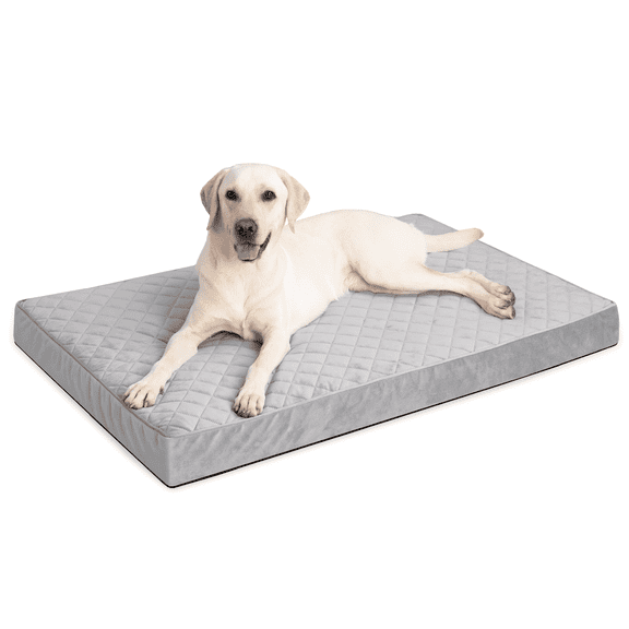 KSIIA 35" Waterproof Orthopedic Dog Bed for Large Dogs Orthopedic Dog Crate Bed with Removable Washable Cover