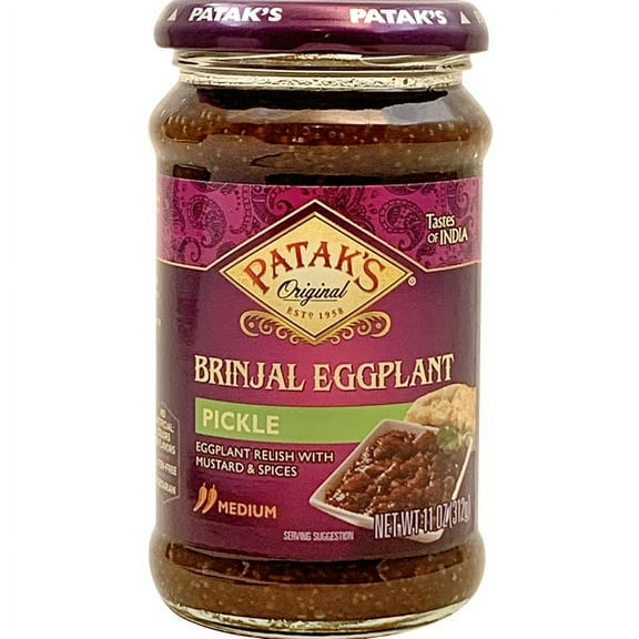 Patak's Brinjal Eggplant Pickle - Medium 11 oz.
