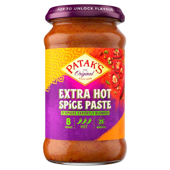 Patak's Hot Curry Spice Paste 283g (pack of 6)