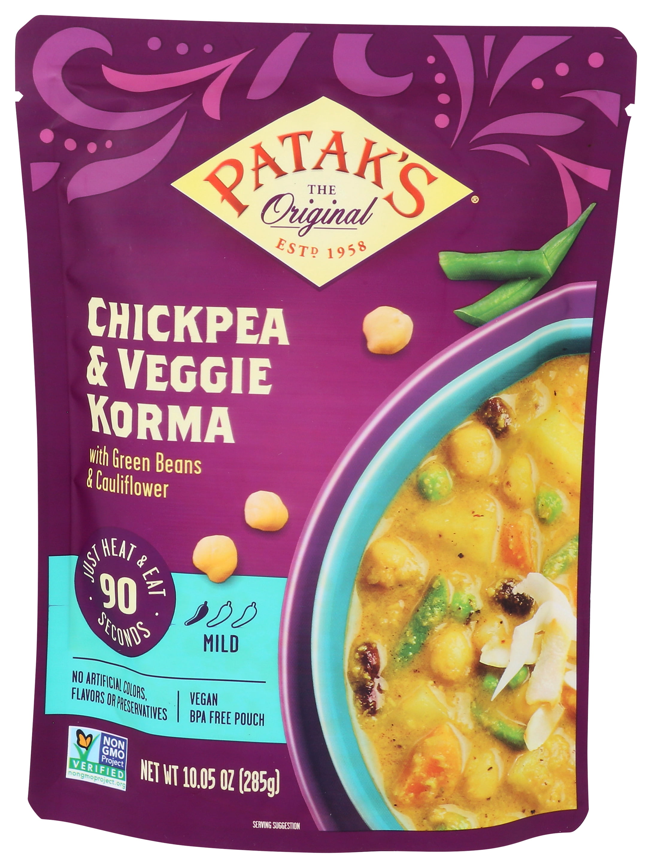 Patak's Korma Chickpeas & Veggie Ready to Heat Curry, 10.05 Oz