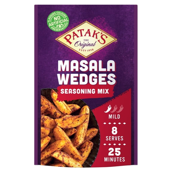 Patak's Masala Wedges Seasoning Mix 25g., Imported from Britain
