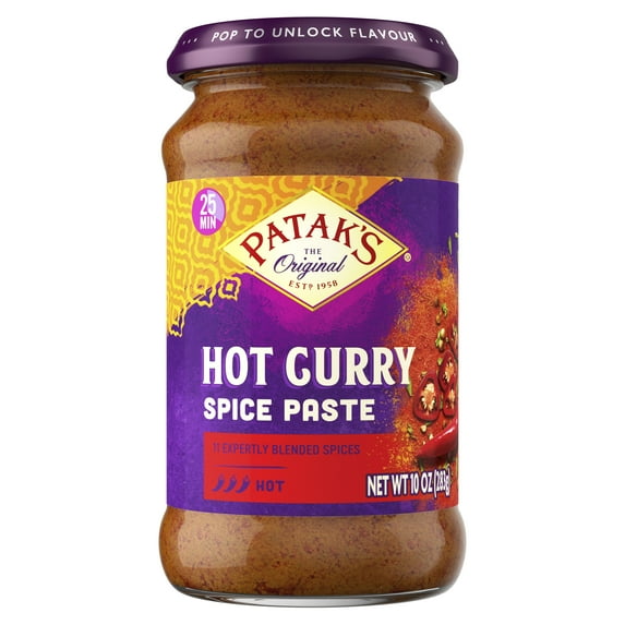 Patak's Original Hot Curry Spice Paste, 10 oz