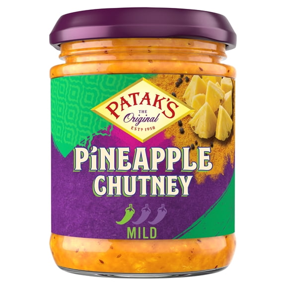 Patak's Pineapple Chutney 190g, Imported from Britain