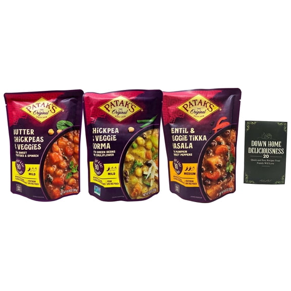 Patak's Veggie Meals - 3 Flavors: Butter Chickpeas, Chickpea Korma, Lentil Tikka Masala (10.05 Ounces) | MerlinsMart Zine