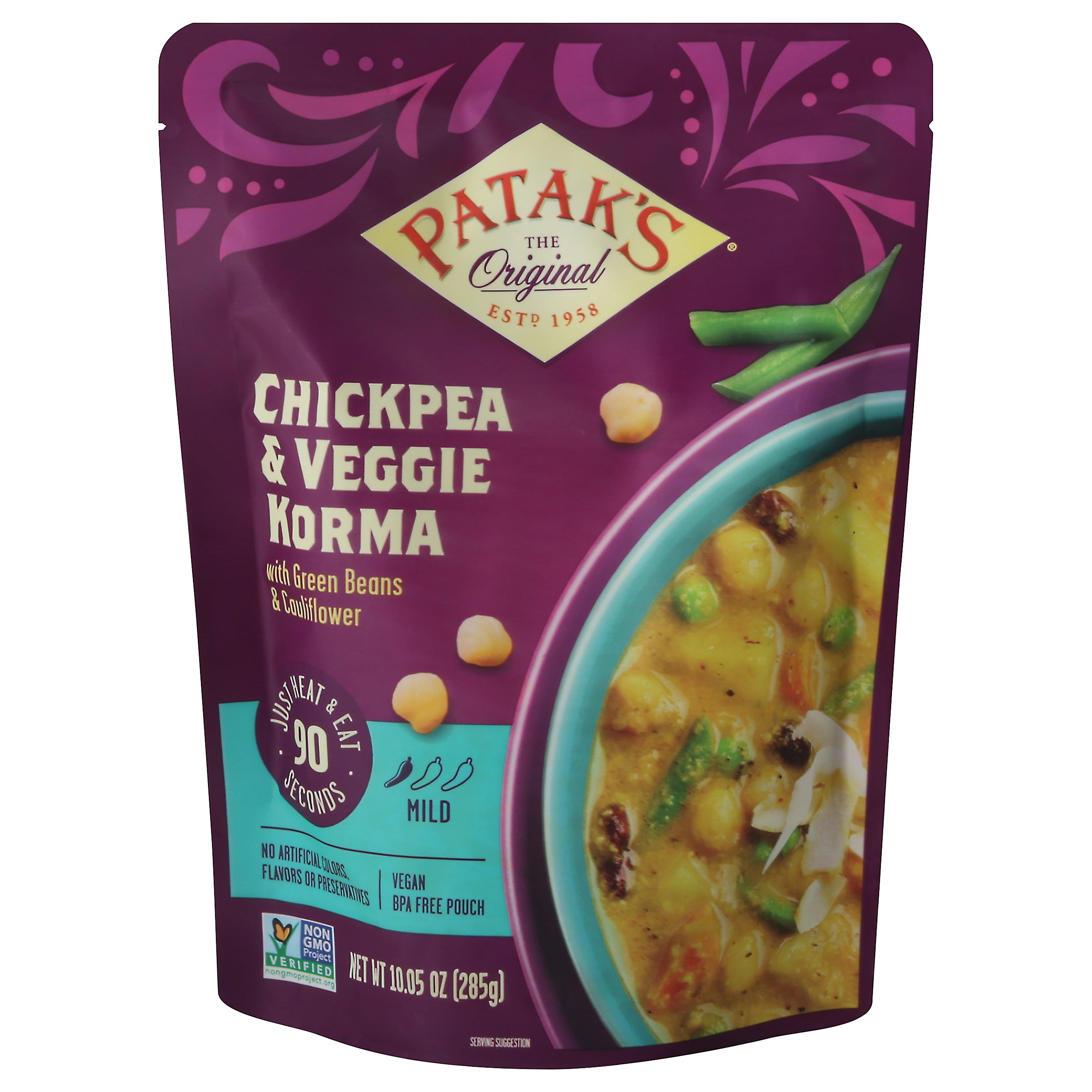 Patak's Ready to Eat Korma Chickpea 10.05 oz (Pack Of 6)