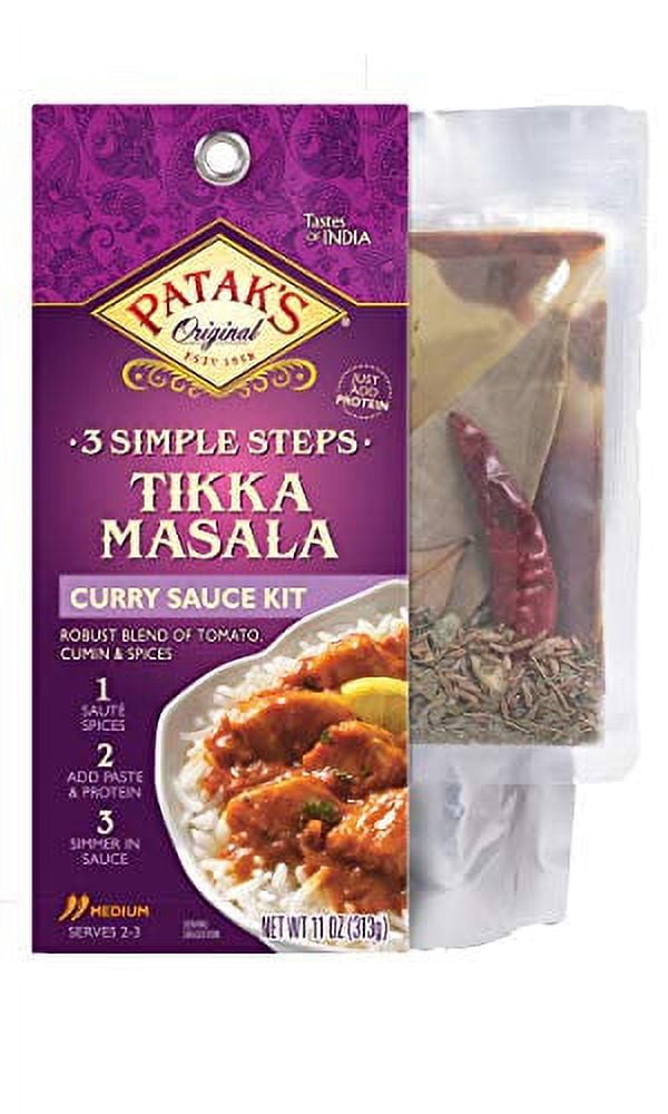 Patak's Tikka Masala Curry Sauce Kit 3Step, 11 Fl Oz